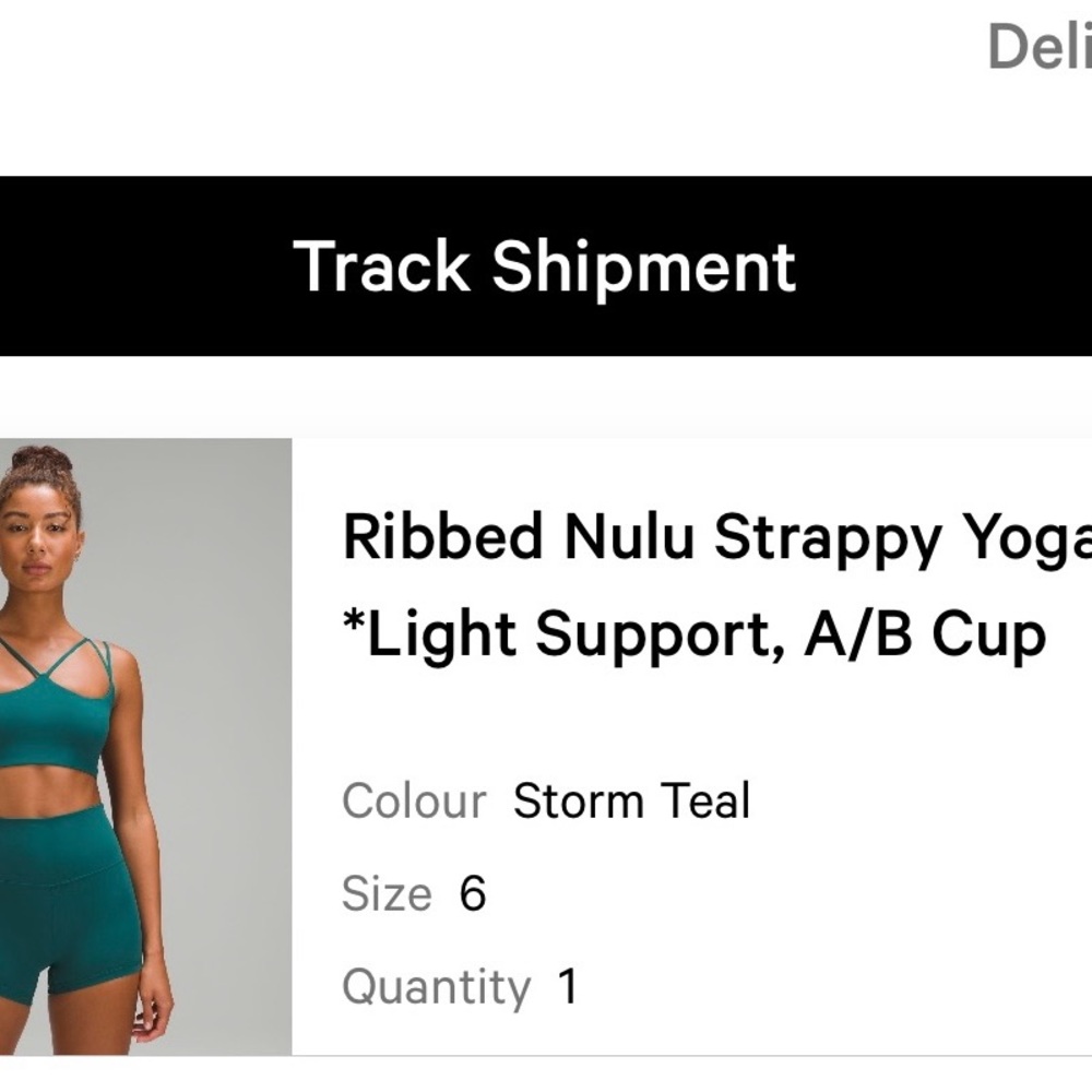 Lululemon strappy yoga bra size 6 in teal